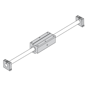 Low Profile End Support Thomson ASBM30 Aluminum; use with 30 mm Diameter Shaft Thomson industries